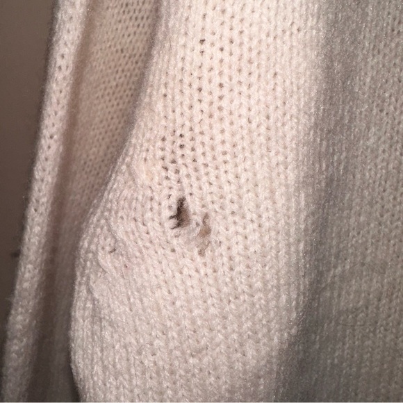 Moth Anthro Cream Wool Turtle Neck Sweater XSP - Picture 5 of 5